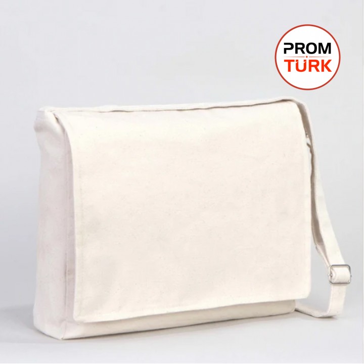 Kapaklı Kanvas Postacı Çantası